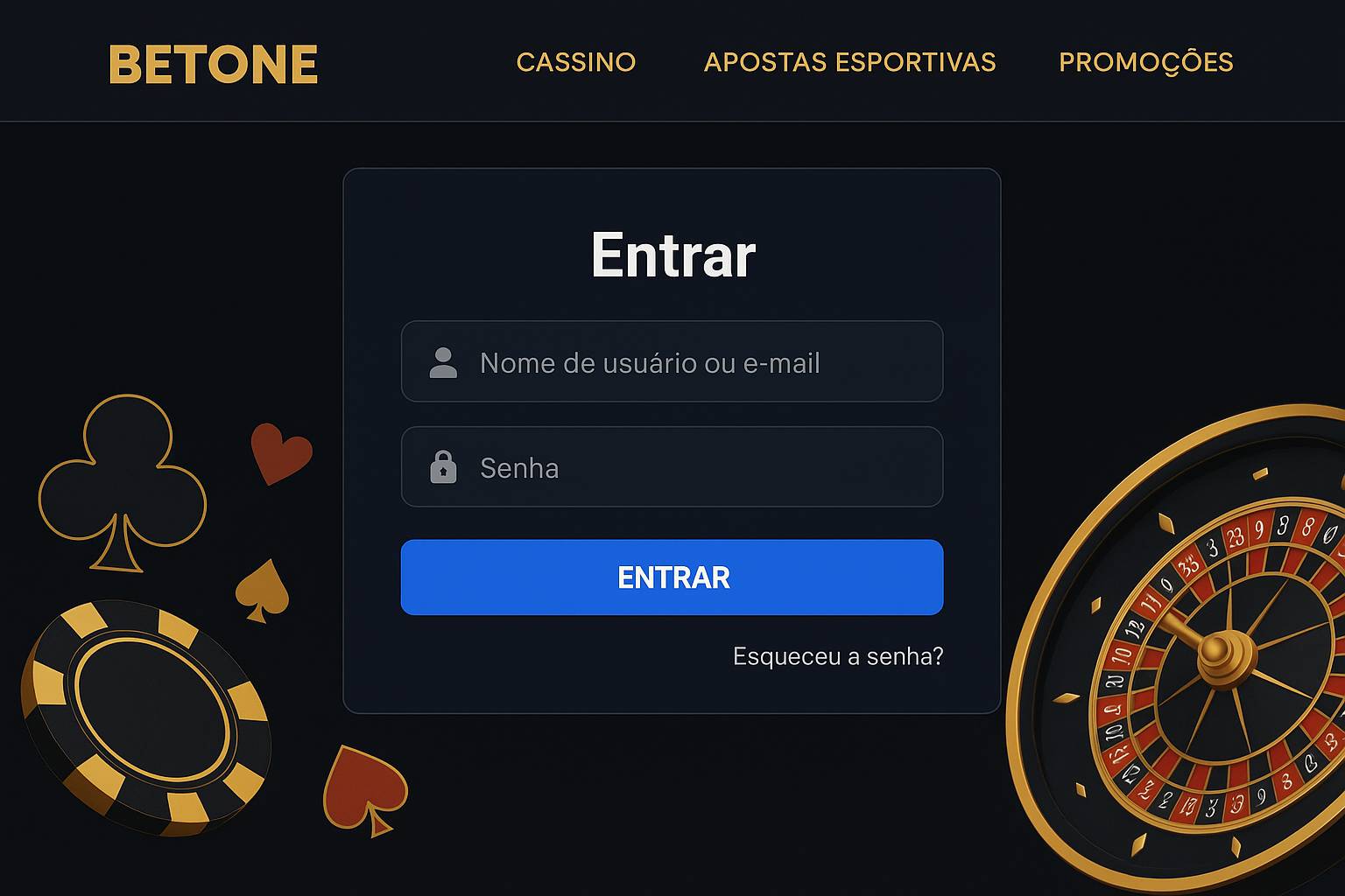 Login no Cassino BETONE